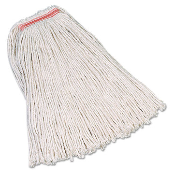 Rubbermaid® Commercial Premium Cut-end Cotton Mop, White, 20 Oz, 1-in. Orange Headband freeshipping - TVN Wholesale